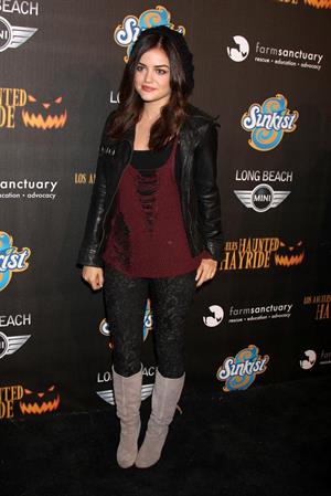 Lucy Hale 4th annual Haunted Hayride LA 10/7/12 