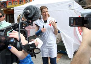 Lucy Lawless - in Wellington, New Zealand 10/15/09  