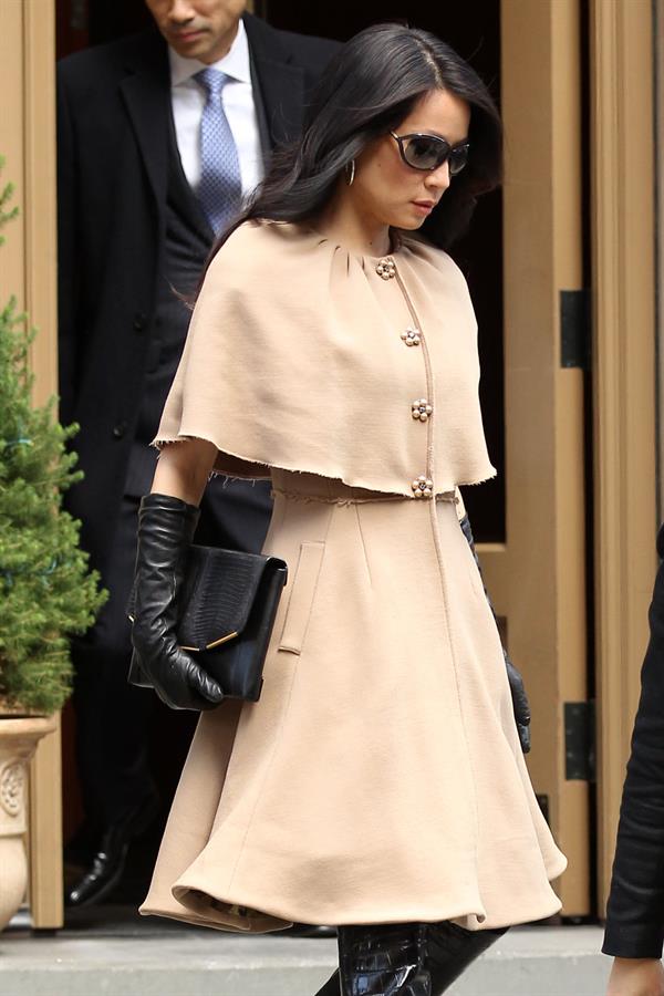 Lucy Liu leaving her apartment in NYC 12/13/12 