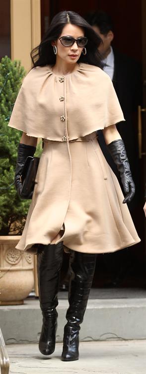 Lucy Liu leaving her apartment in NYC 12/13/12 