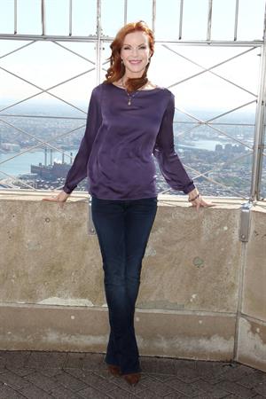 Marcia Cross Marcia Cross Lights The Empire State Building In Honor Of Plan International USA on October 10, 2012