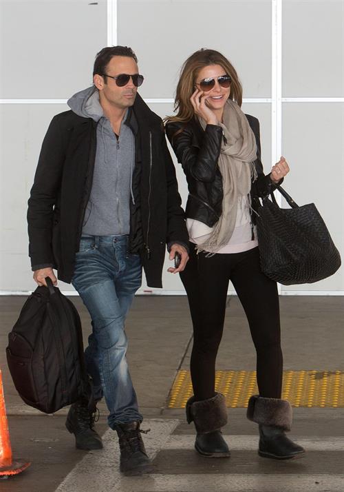 Maria Menounos arrives at LAX Airport on March 10, 2013