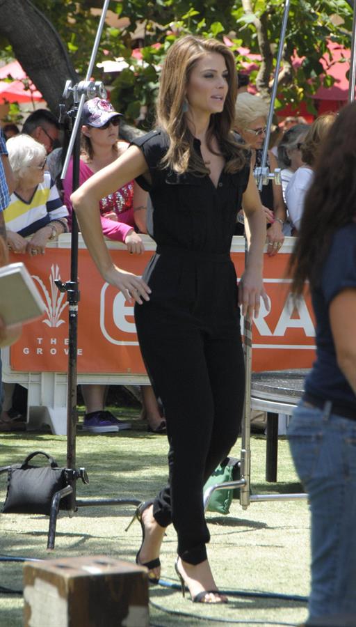 Maria Menounos on the set of the Extra at the Grove in LA on June 5, 2013