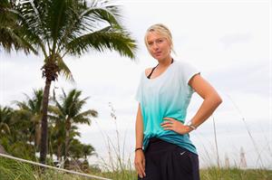 Maria Sharapova poses for a Photograph during a WTA all access Hour at the Ritz Carlton Hotel in Key Biscayne