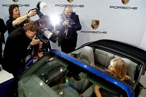 Maria Sharapova unveiled as Porsche's new brand ambassador in Stuttgart 4/22/13 