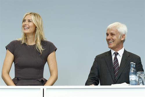 Maria Sharapova unveiled as Porsche's new brand ambassador in Stuttgart 4/22/13 