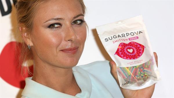 Maria Sharapova poses at a Photocall to launch her new range of Candy 'Sugarpova' at Selfridges June 20, 2013 