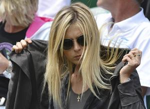 Maria Sharapova Watches her boyfriend Day 4 of the Wimbledon Tennis Championships June 27, 2013 