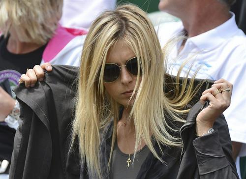 Maria Sharapova Watches her boyfriend Day 4 of the Wimbledon Tennis Championships June 27, 2013 