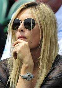 Maria Sharapova Watches her boyfriend Day 4 of the Wimbledon Tennis Championships June 27, 2013 