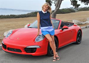 Maria Sharapova Porsche photoshoot in Manhattan Beach, California on July 11, 2013 