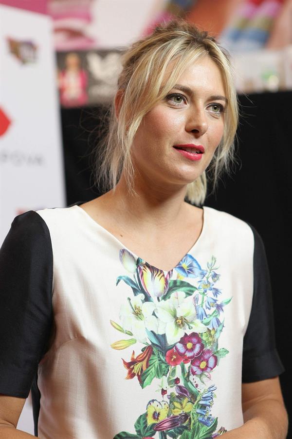 Maria Sharapova poses during Maria Sharapova launches her Sugarpova Candy Collection December 13, 2012 