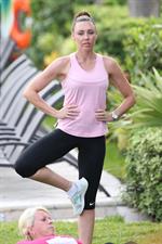 Michelle Heaton Filming a fitness show on Miami Beach, Florida (May 21, 2013) 