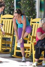 Michelle Heaton Filming a fitness show on Miami Beach, Florida (May 21, 2013) 