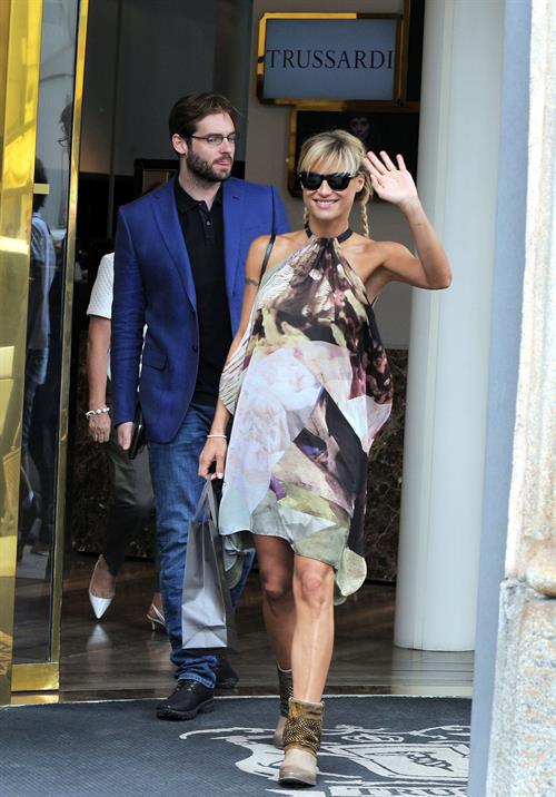 Michelle Hunziker Pictures Michelle Hunziker Seen at Atelier Trussardi in Milan on June 27, 2013