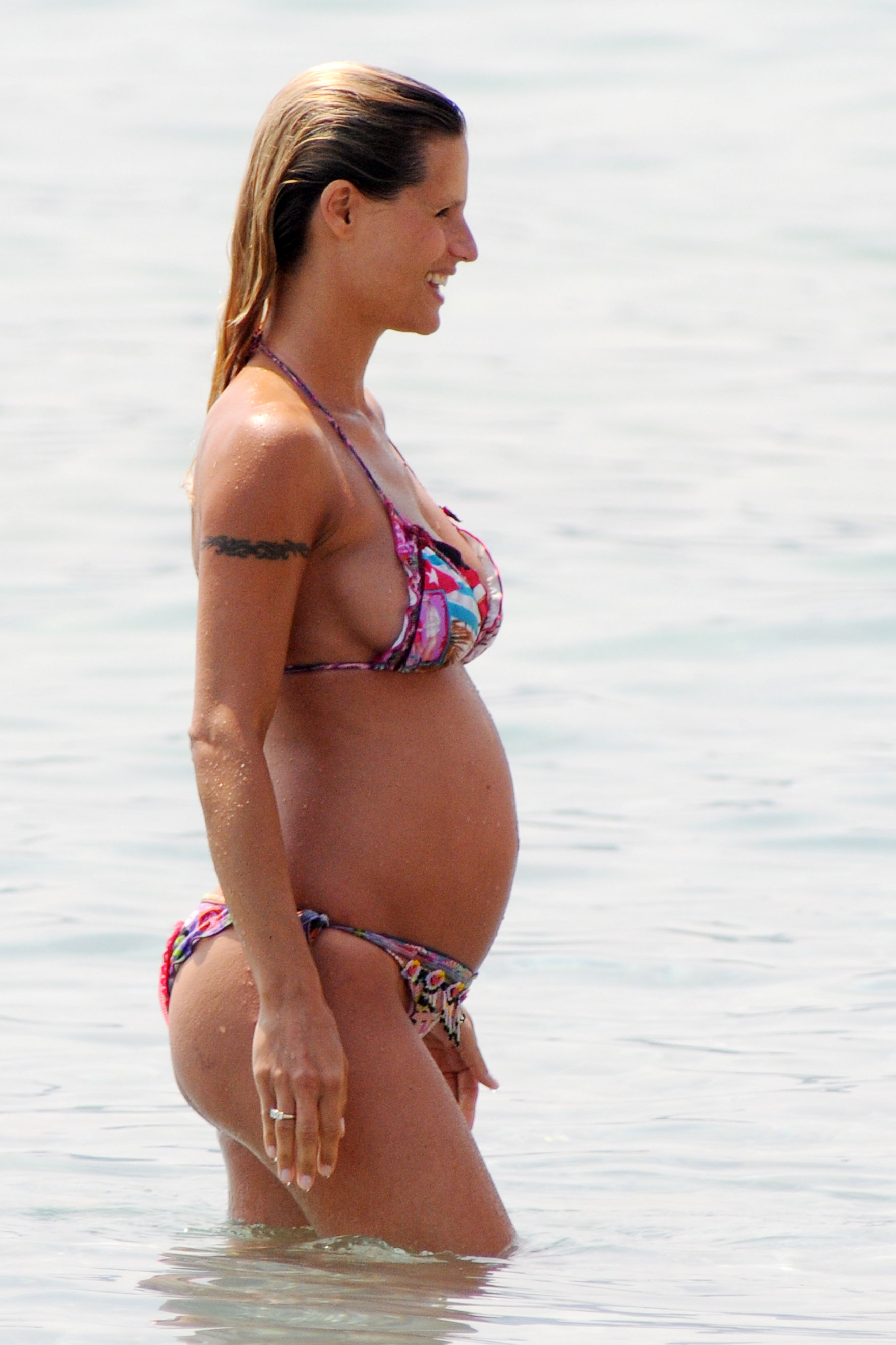 Michelle Hunziker bikini candids in Varigotti, Italia 6/7/13