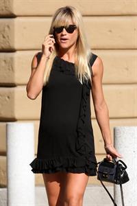 Michelle Hunziker at a Park in Milan August 29, 2013