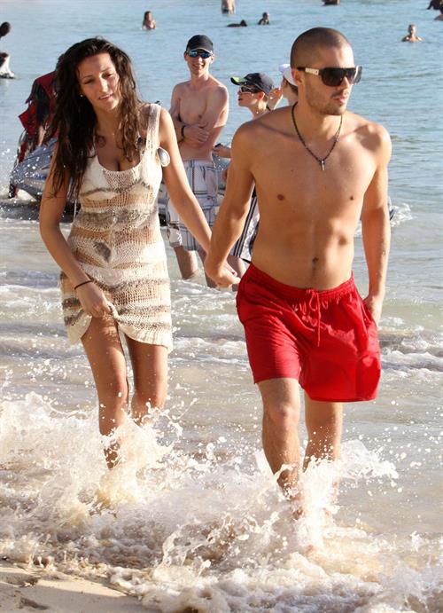 Michelle Keegan beach candids in Barbados December 30, 2011
