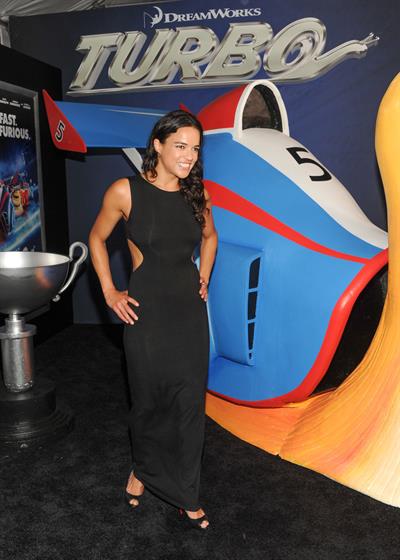 Michelle Rodriguez at the  Turbo  New York Premiere on July 9, 2013 