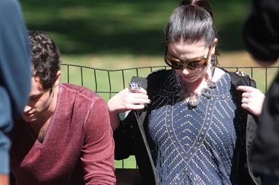 Michelle Trachtenberg on the Set of Gossip Girl in Central Park - September 24, 2012 