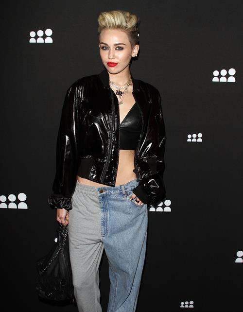 Miley Cyrus Attends the Myspace relaunch at The El Rey Theater in Los Angeles on June 12, 2013