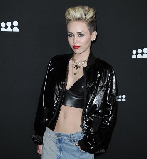 Miley Cyrus Attends the Myspace relaunch at The El Rey Theater in Los Angeles on June 12, 2013