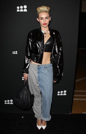 Miley Cyrus Attends the Myspace relaunch at The El Rey Theater in Los Angeles on June 12, 2013