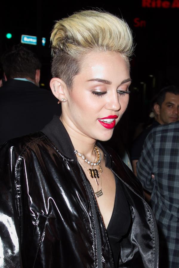 Miley Cyrus Attends the Myspace relaunch at The El Rey Theater in Los Angeles on June 12, 2013