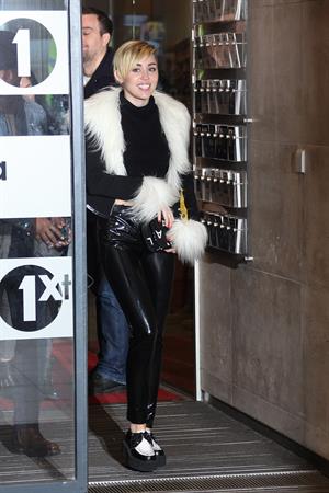 Miley Cyrus – BBC Radio 1 arrival in London 11/12/13  