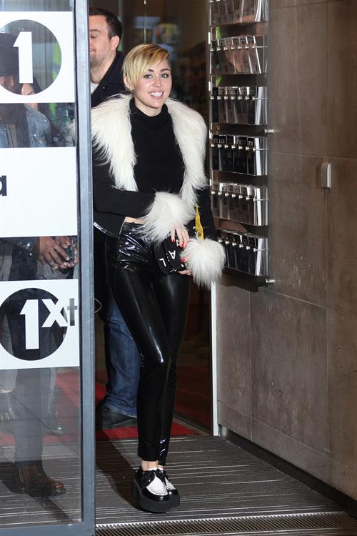 Miley Cyrus – BBC Radio 1 arrival in London 11/12/13  