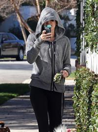 Miley Cyrus walking her dog in Studio City 1/28/13 