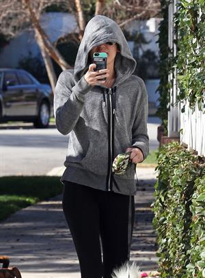Miley Cyrus walking her dog in Studio City 1/28/13 