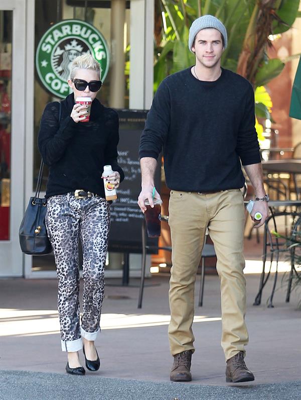 Miley Cyrus at Starbucks in Toluca Lake 12/22/12 