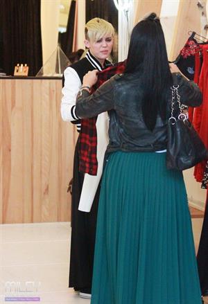 Miley Cyrus shopping at Reformation in West Hollywood 11/9/12
