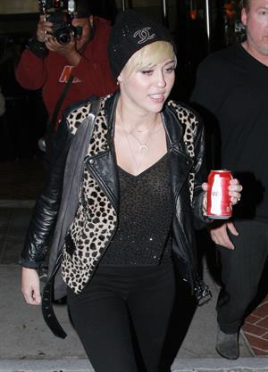 Miley Cyrus leaves recording studio in West Hollywood 10/10/12 