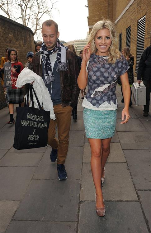 Mollie King London fashion week on February 20, 2012