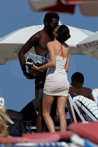 Nicole Trunfio bikini candids in Miami Beach 11/1/12