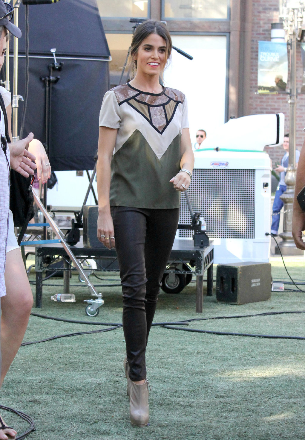 Nikki Reed appears on the set of ''Extra'' at The Grove in LA October 2, 2012 