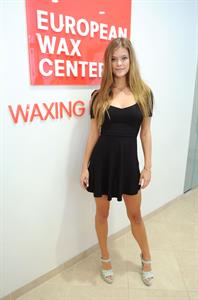 Nina Agdal at European Wax Center for The Natural Brow Powder launch in New York - August 14, 2013 