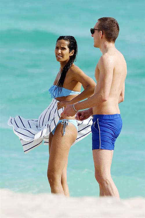 Padma Lakshmi Bikini Pictures Padma Lakshmi in a bikini on the beach in Miami, Florida - December 8, 2012