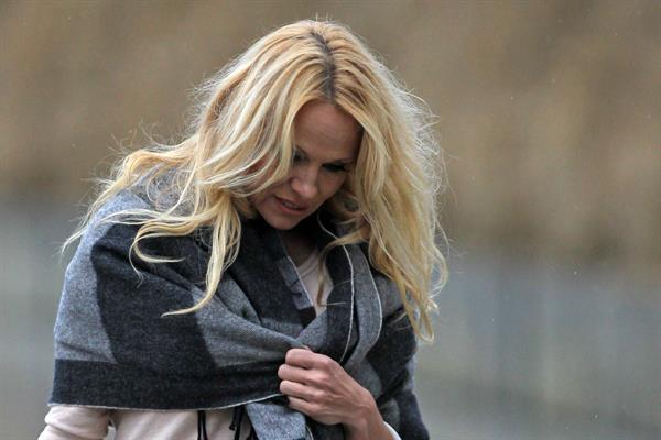 Pamela Anderson in Vancouver on January 29, 2013