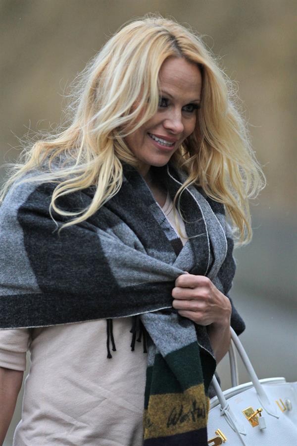 Pamela Anderson in Vancouver on January 29, 2013