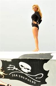 Pamela Anderson Launches Sea Shepherds Operation Zero Tolerance Whale Defense Campaign on November 2, 2012 