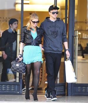 Paris Hilton and River Viiperi at Barneys doing some shopping in Beverly Hills