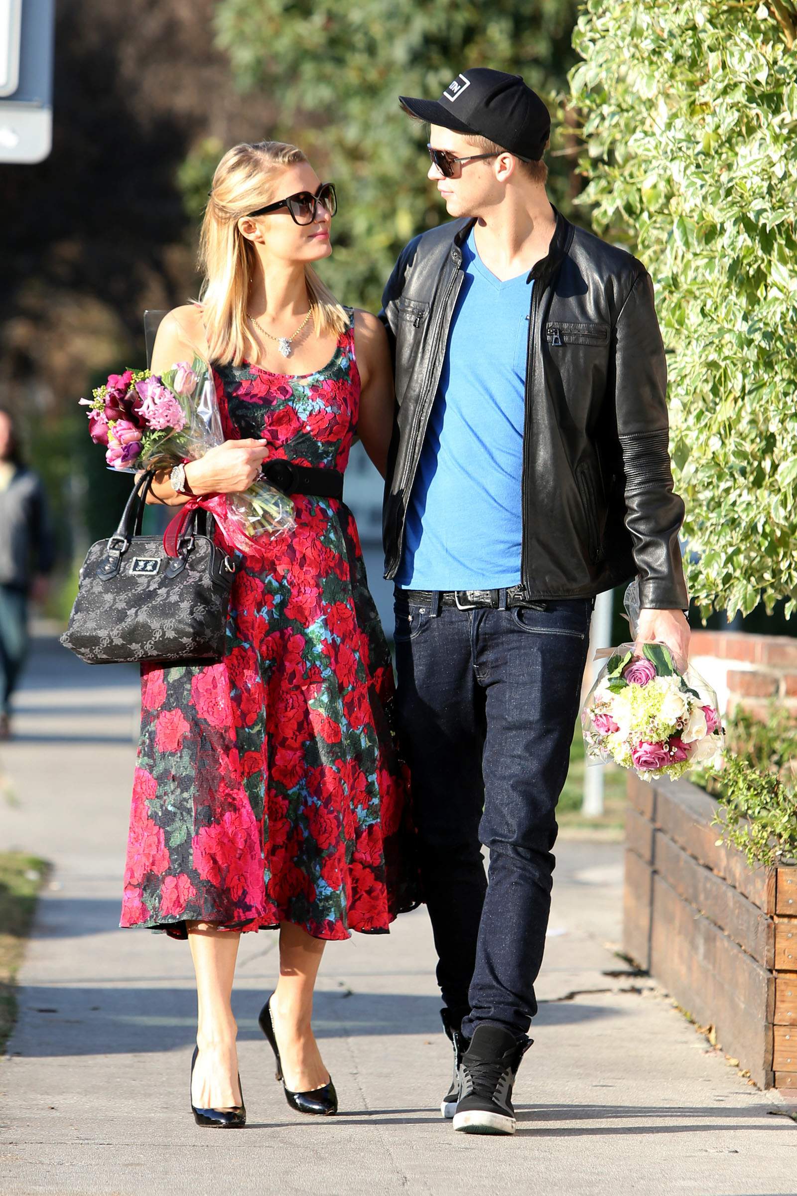 Paris Hilton and River Viiperi get in the mood for Valentine's Day with a romantic shopping trip in LA 2/11/13 