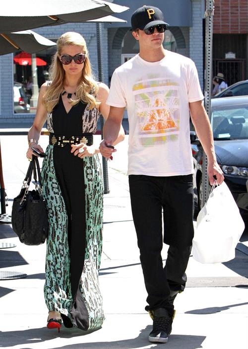 Paris Hilton stops by Anastasia Spa in Beverly Hills, California April 10, 2013 