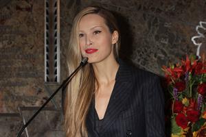 Petra Nemcova Empire State Building in NYC 10/16/12 