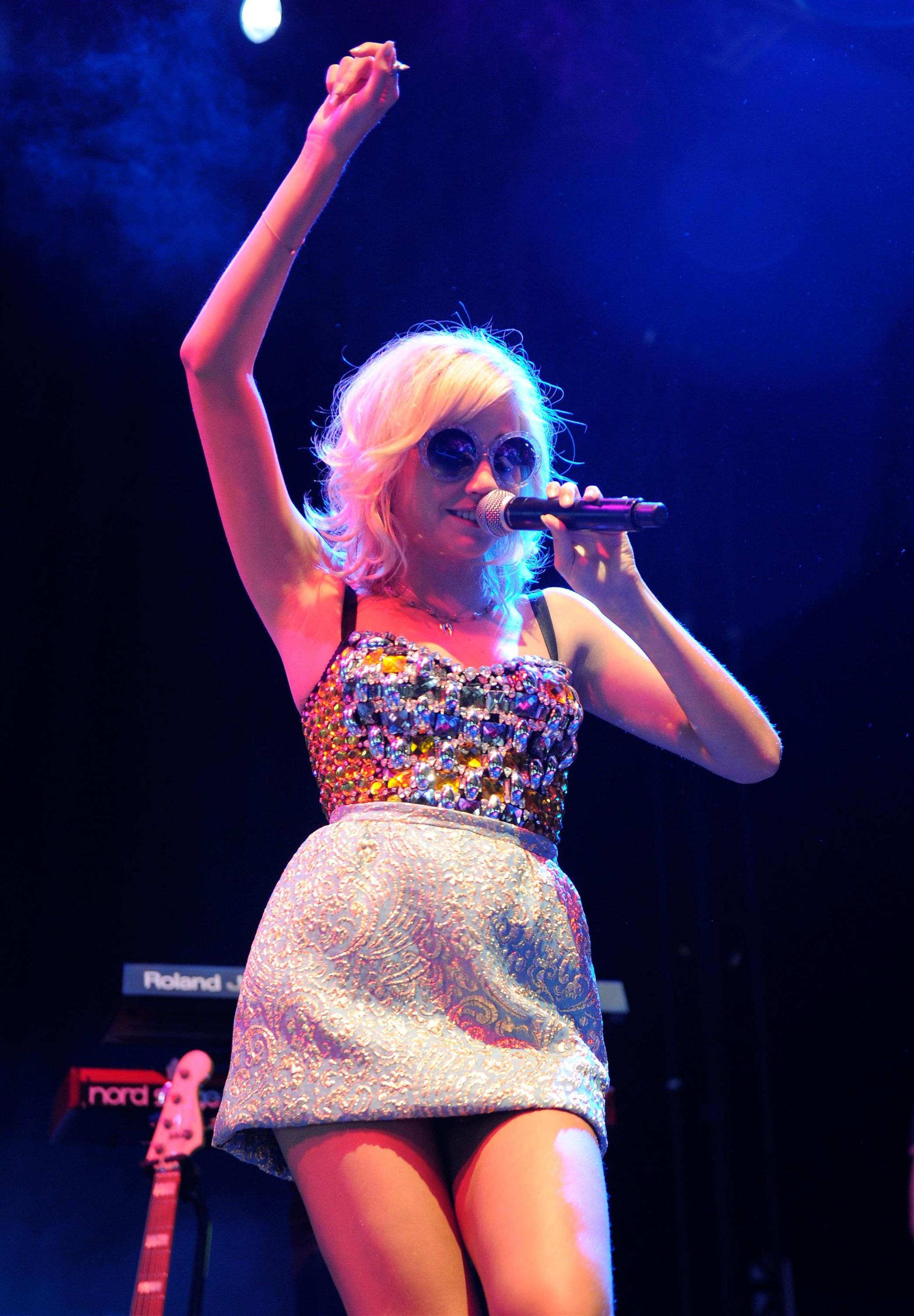 Pixie Lott performs at the V Festival at Hylands Park in Chelmsford - on August 18, 2012
