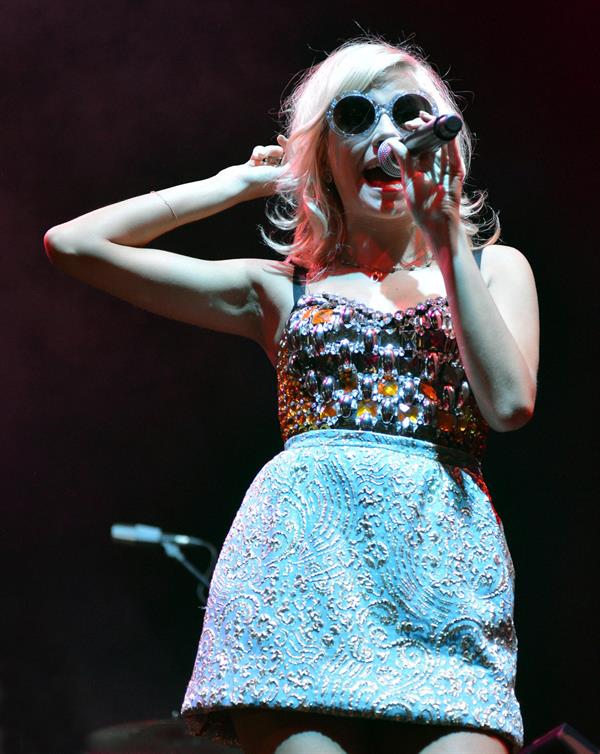 Pixie Lott performs at the V Festival at Hylands Park in Chelmsford - on August 18, 2012