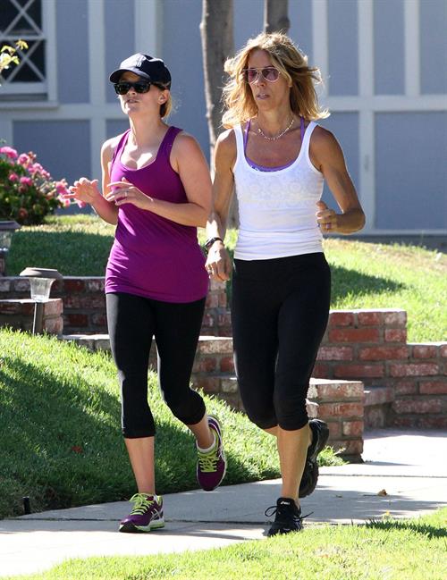 Reese Witherspoon - Jogs with a friend in Brentwood (29.05.2013) 